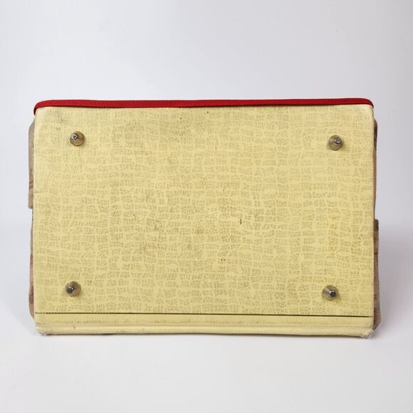 VTG Winnie The Pooh Purse Handmade Hard Cover Book Handbag Floral Print Leather - Picture 8 of 16